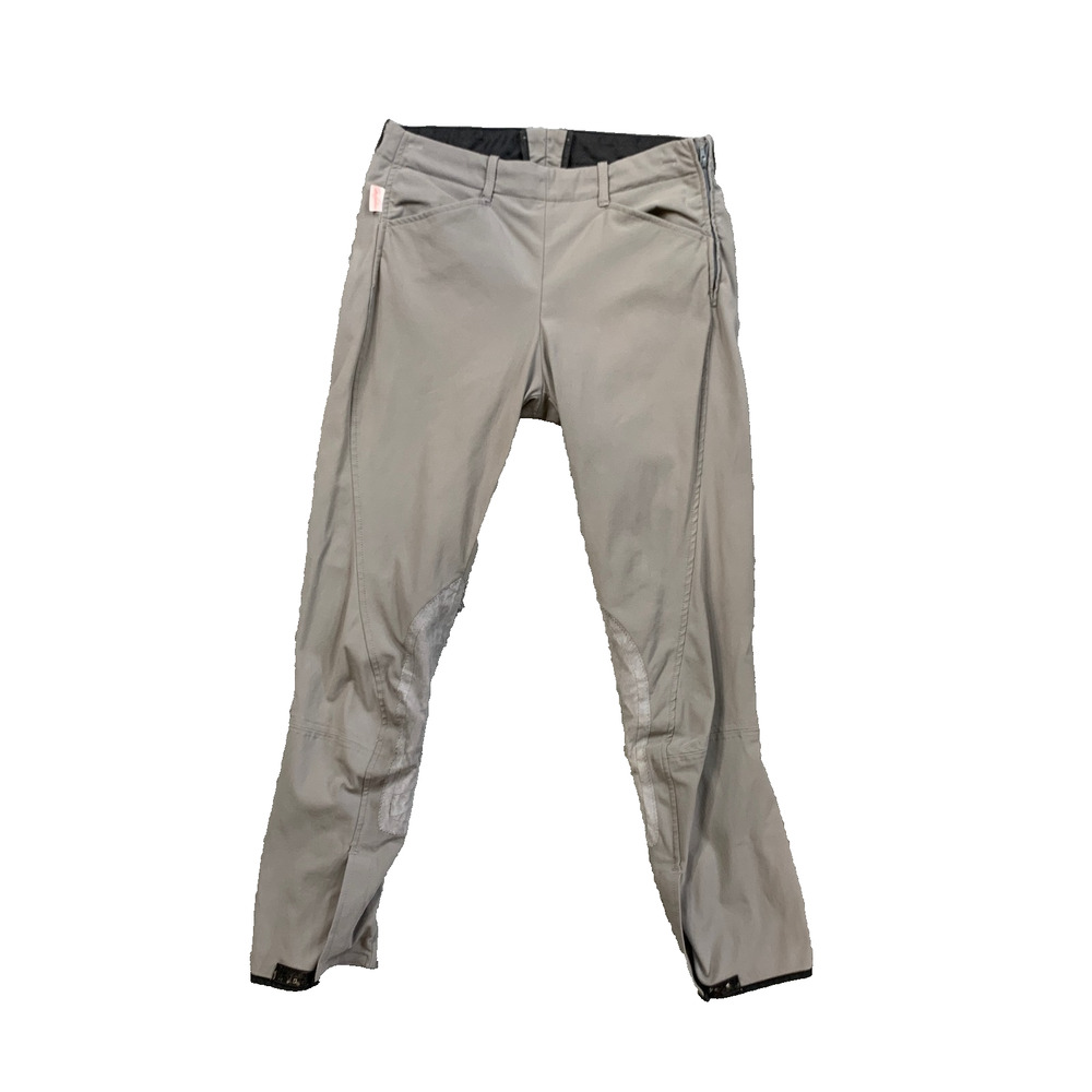 Tailored Sportsman Breeches Womens 28 Pewter Equestrian Low Rise Side Zip Riding